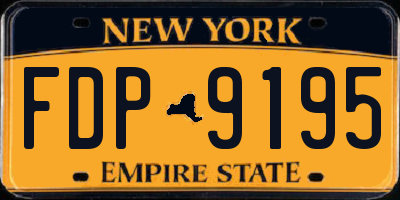NY license plate FDP9195