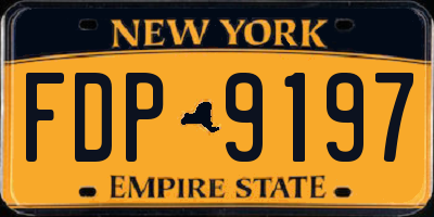 NY license plate FDP9197