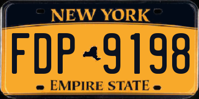 NY license plate FDP9198