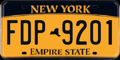 NY license plate FDP9201