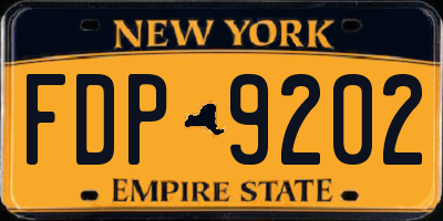 NY license plate FDP9202