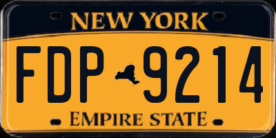 NY license plate FDP9214
