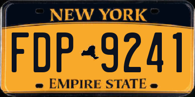 NY license plate FDP9241