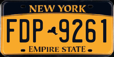 NY license plate FDP9261