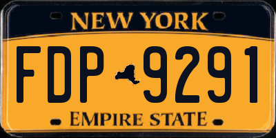 NY license plate FDP9291
