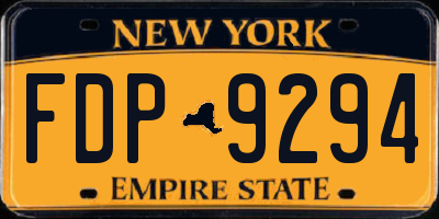 NY license plate FDP9294
