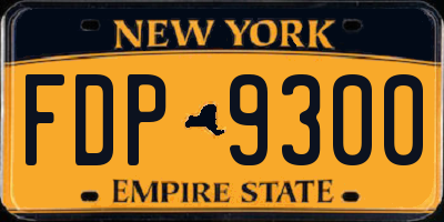 NY license plate FDP9300