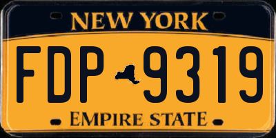 NY license plate FDP9319