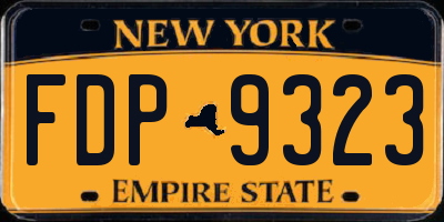 NY license plate FDP9323