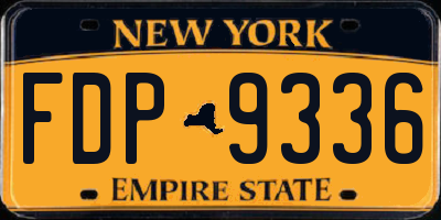 NY license plate FDP9336