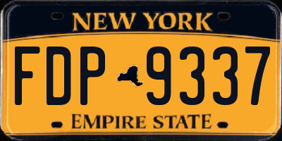 NY license plate FDP9337