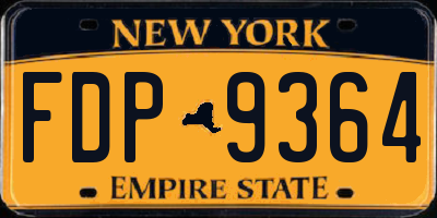 NY license plate FDP9364