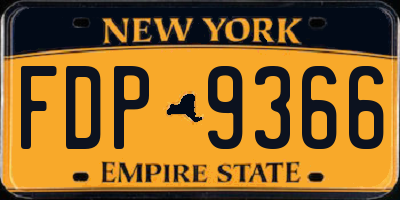 NY license plate FDP9366