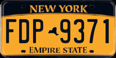 NY license plate FDP9371