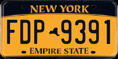 NY license plate FDP9391