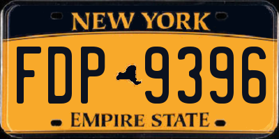 NY license plate FDP9396