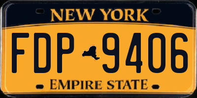 NY license plate FDP9406