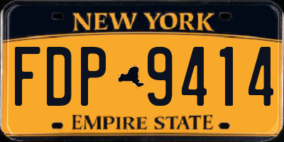 NY license plate FDP9414