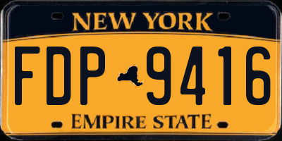 NY license plate FDP9416