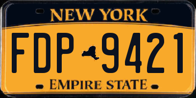 NY license plate FDP9421