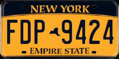 NY license plate FDP9424