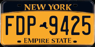 NY license plate FDP9425