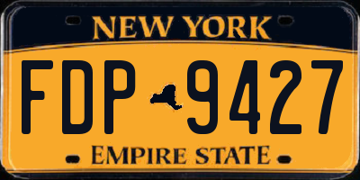 NY license plate FDP9427