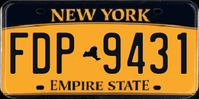 NY license plate FDP9431