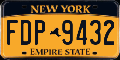 NY license plate FDP9432