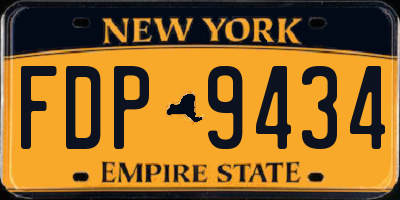 NY license plate FDP9434