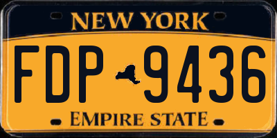 NY license plate FDP9436