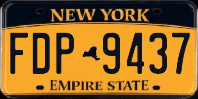 NY license plate FDP9437