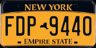 NY license plate FDP9440