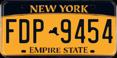 NY license plate FDP9454