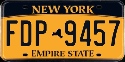 NY license plate FDP9457