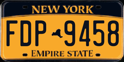 NY license plate FDP9458