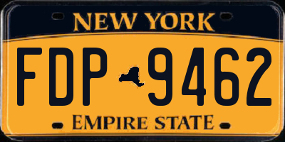 NY license plate FDP9462