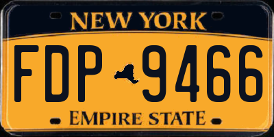 NY license plate FDP9466