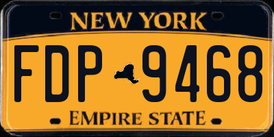 NY license plate FDP9468