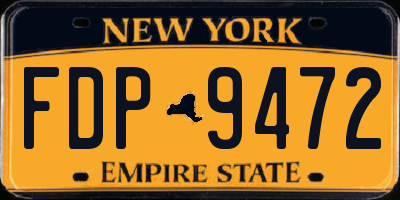 NY license plate FDP9472