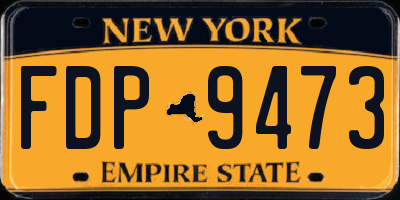 NY license plate FDP9473