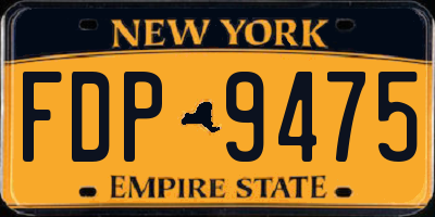 NY license plate FDP9475