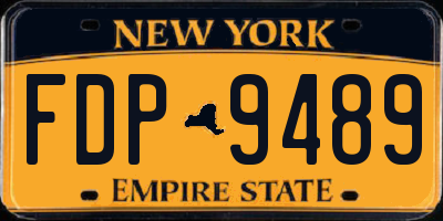 NY license plate FDP9489
