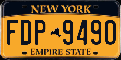 NY license plate FDP9490