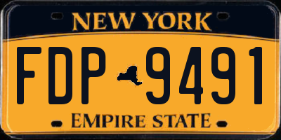 NY license plate FDP9491