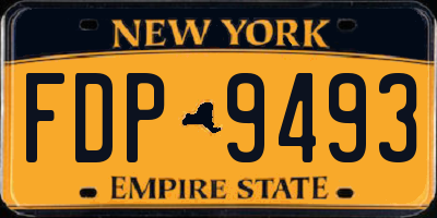 NY license plate FDP9493