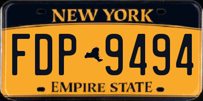 NY license plate FDP9494