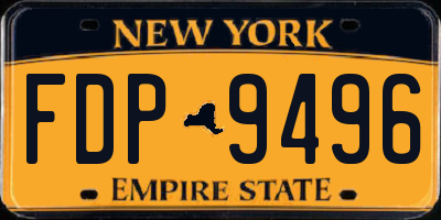 NY license plate FDP9496
