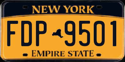 NY license plate FDP9501