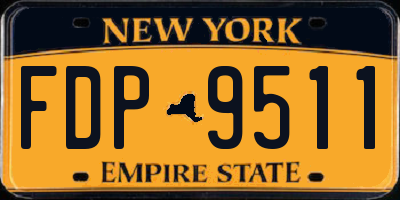 NY license plate FDP9511